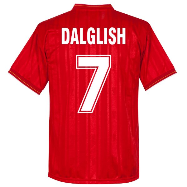 Liverpool Retro Football Shirt 1986 + Dalglish 7