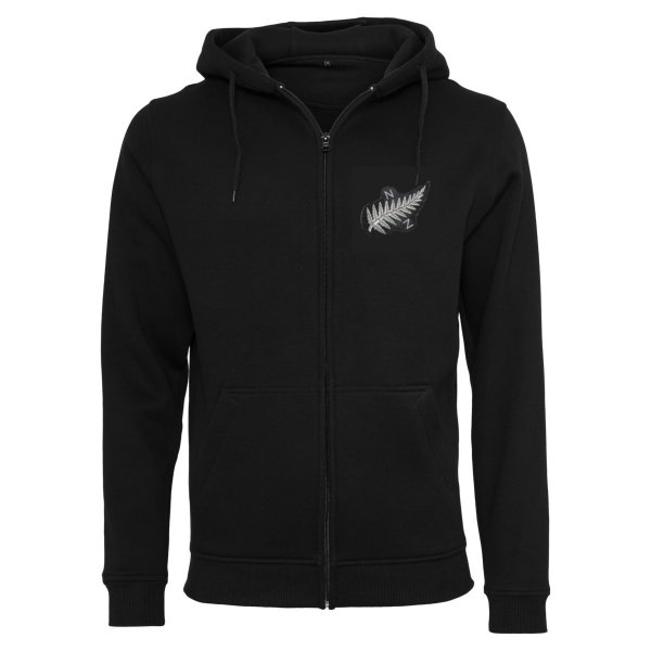 Rugby Vintage - New Zealand 1924 Retro Rugby Zipped Hoodie - Black
