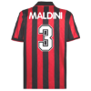 AC Milan Retro Voetbalshirt 1995-1996 + Maldini 3