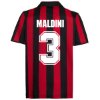AC Milan Retro Voetbalshirt 1988-1989 + Maldini 3