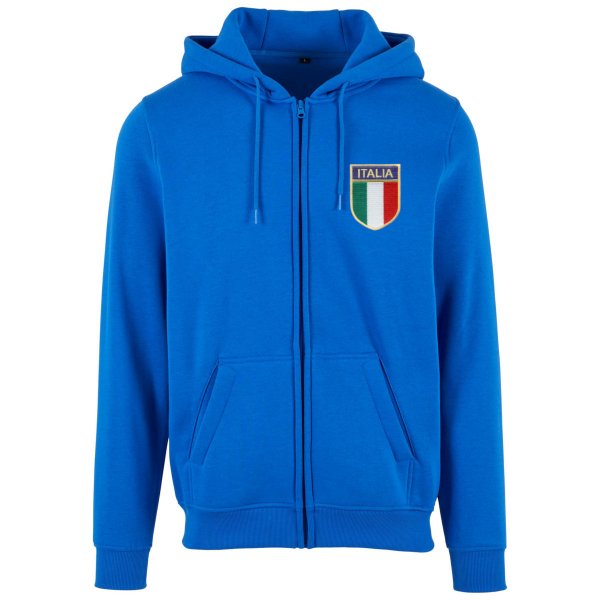 Rugby Vintage - Italië Retro Rugby Zip Hoodie 1975 - Blauw