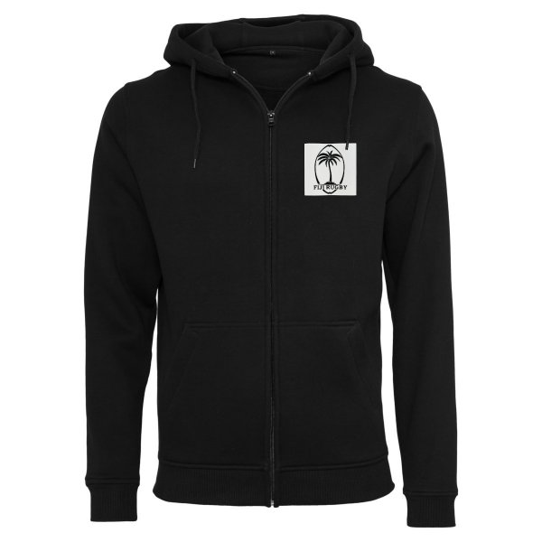 Rugby Vintage - Fiji Retro Rugby Zip Hoodie - Zwart