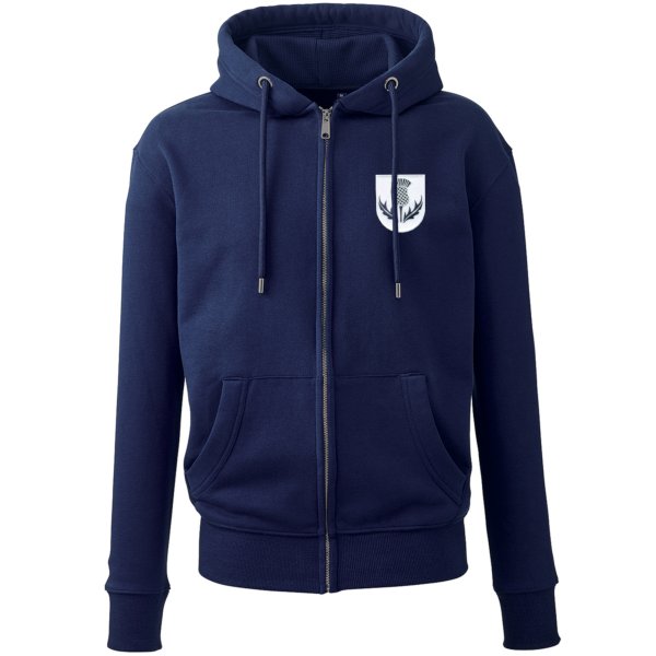 Rugby Vintage - Scotland Retro Rugby Zipped Hoodie 1925 - Navy