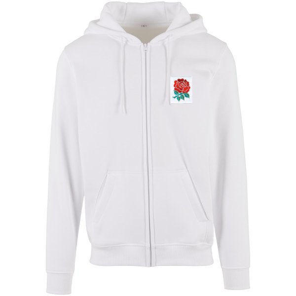 Rugby Vintage - England Retro Rugby Zipped Hoodie 1970s - White
