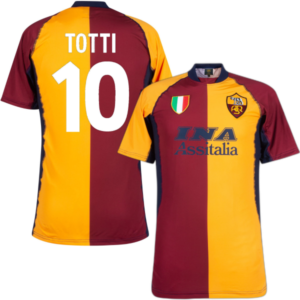 COPA Football - AS Roma Retro Football Shirt 2001-2002 + Totti 10