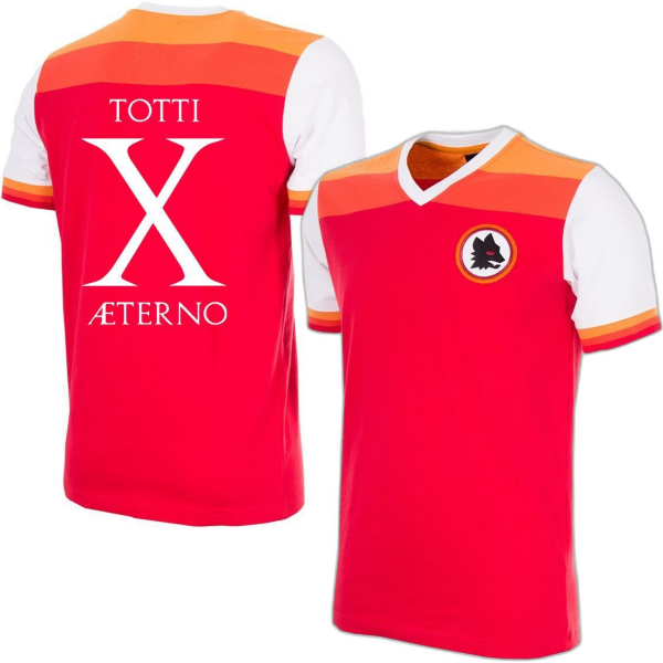 AS Roma Retro Voetbalshirt 1978-79 + Totti X Aeterno