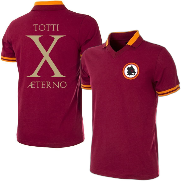 AS Roma Retro Voetbalshirt 1978-79 + Totti X Aeterno