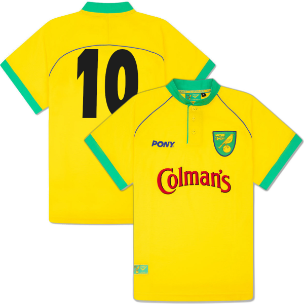 Pony - Norwich City FC Retro Football Shirt 1997-1999 + Number 10