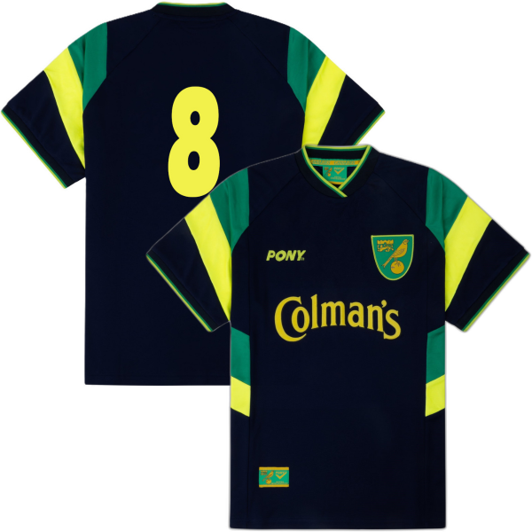 Pony - Norwich City FC Retro Football Shirt Third 1997-1999 + Number 8
