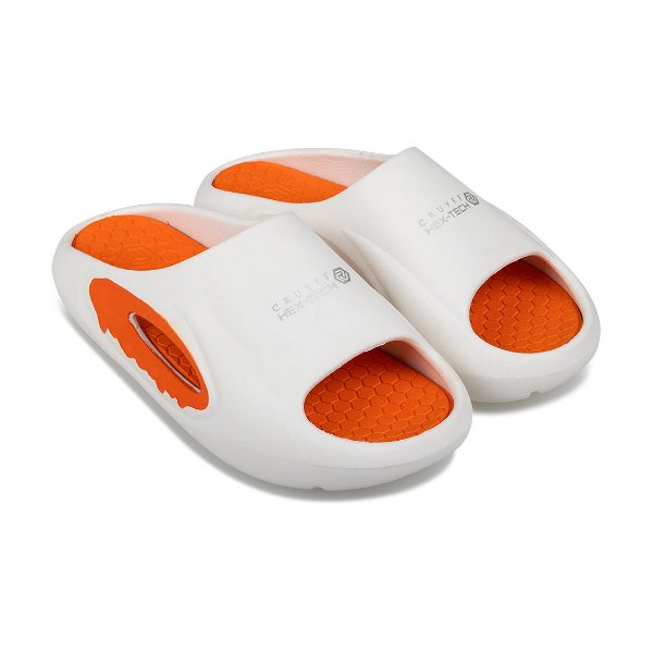 Cruyff - Recovery Hex-Tech Slippers - Wit/ Oranje