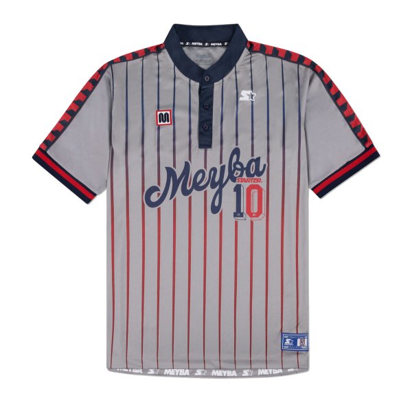 Meyba x Starter Button Collar Jersey - Grijs