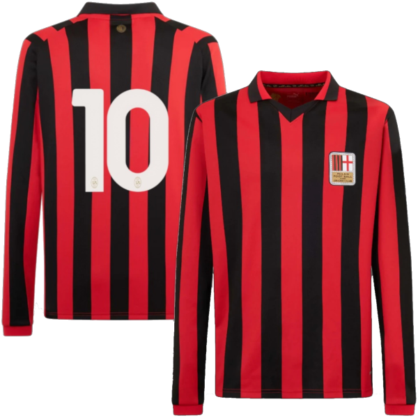 Picture of AC Milan Authentic 125th Anniversary Football Shirt + 10