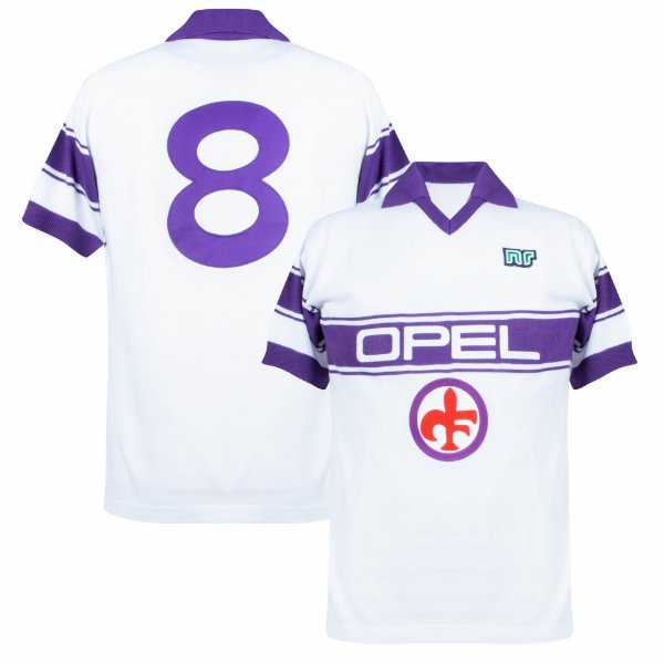 NR Nicola Raccuglia - Fiorentina Official Replica Football Shirt Away 1984-1985 + Number 8 (Sócrates)