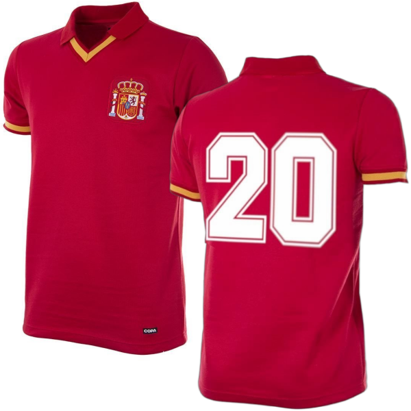 Spanje Retro Voetbalshirt 1988 + Nummer 20 (Míchel)
