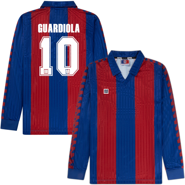 Meyba - Barcelona Football Shirt 1989-1992 (Long Sleeve) + Guardiola 10