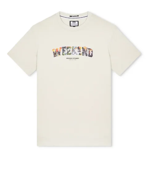Weekend Offender Saturday Graphic T-Shirt - Cream