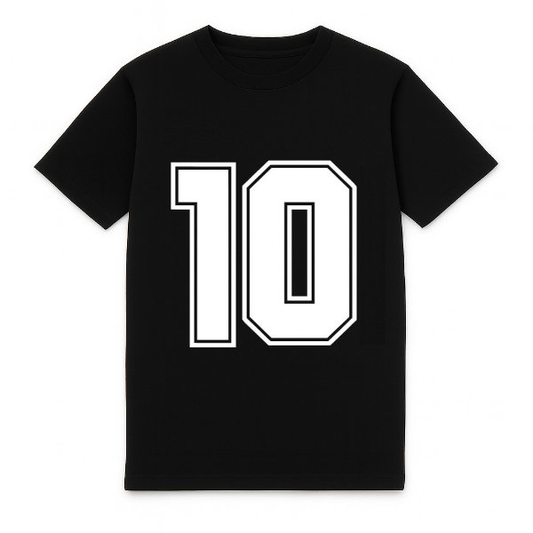 FC Eleven Backnumber 80's Keyline Heavy T-Shirt - Black