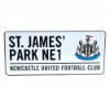 Newcastle United Straatbord - Wit (40cm x 18cm)