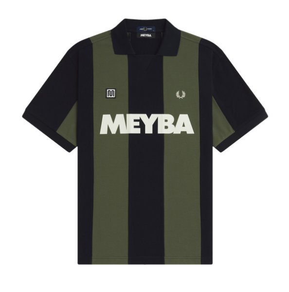 Fred Perry x Meyba - Cut N Sew Polo - Zwart/ Groen