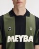 Fred Perry x Meyba - Cut N Sew Polo - Zwart/ Groen