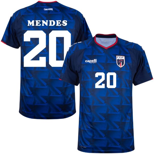 Cape Verde Home Shirt 2026-2027 + Mendes 20